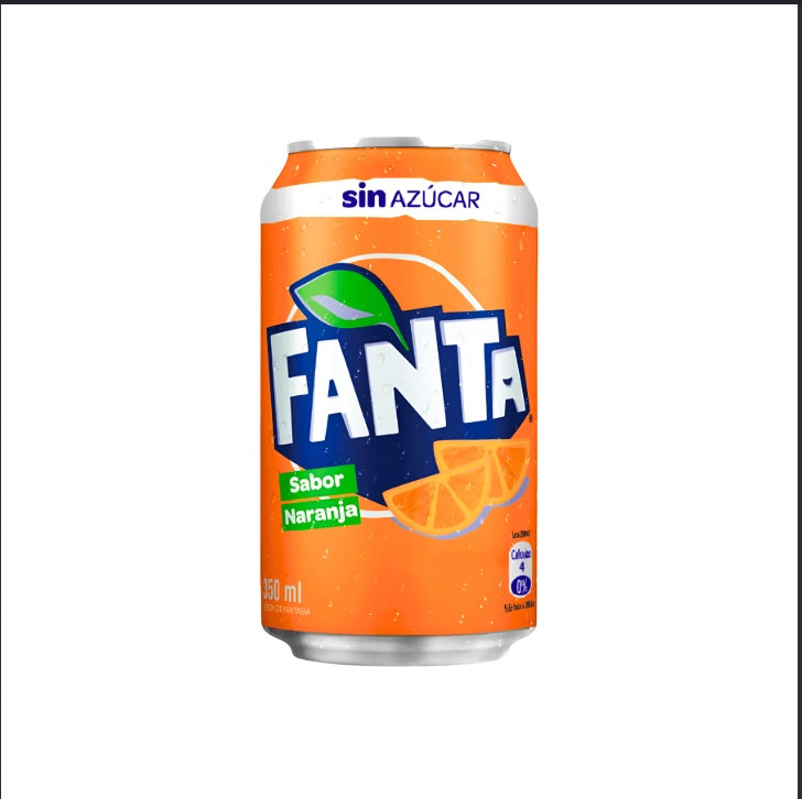 Fanta Sin Azucar latas 350 ml