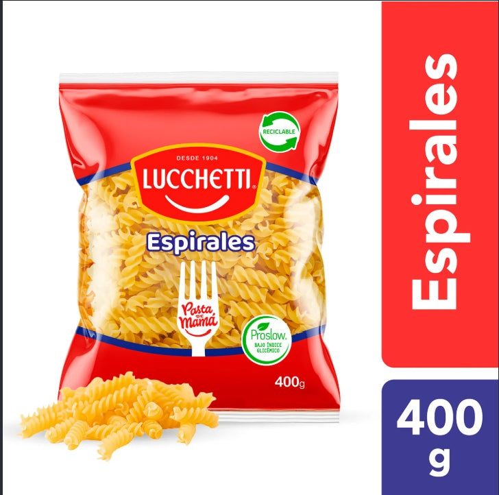 Fideo Espirales Lucchetti 400 g