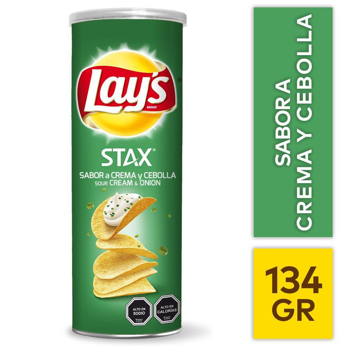 Lays stax crema cebolla 134 grs