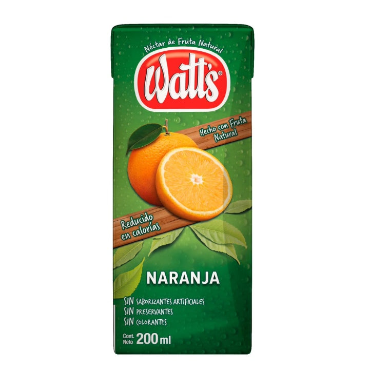 Nectar Watts Naranja caja 190 ml