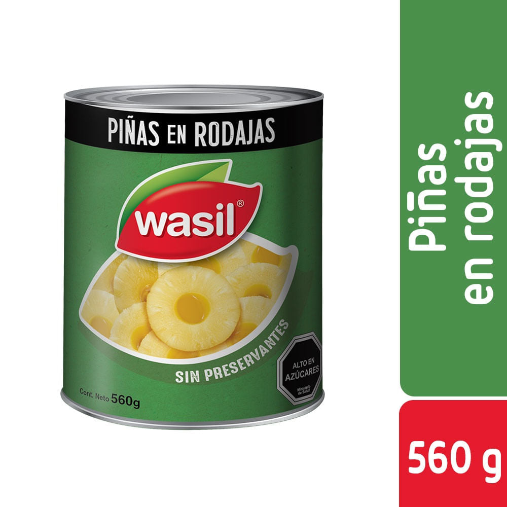 Pina en Rodajas Wasil 565 g