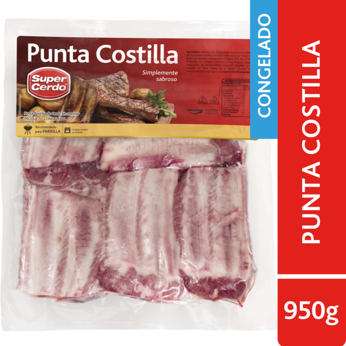 Punta costilla cerdo 950grs