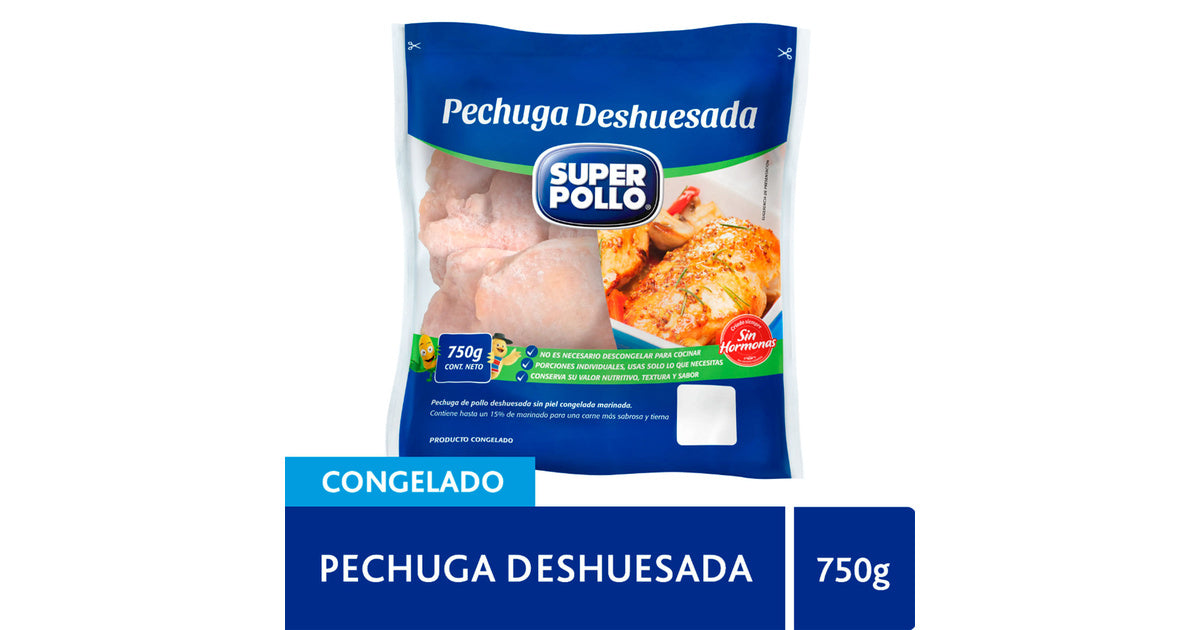 Pechuga de pollo deshuesada 750grs