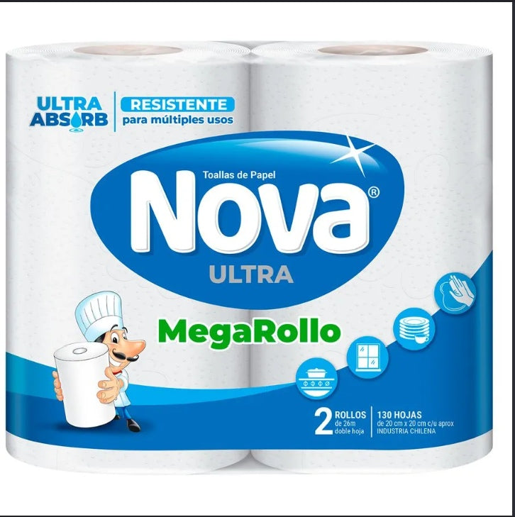 TOALLA PAPEL ULTRA 26MT 2UN NOVA