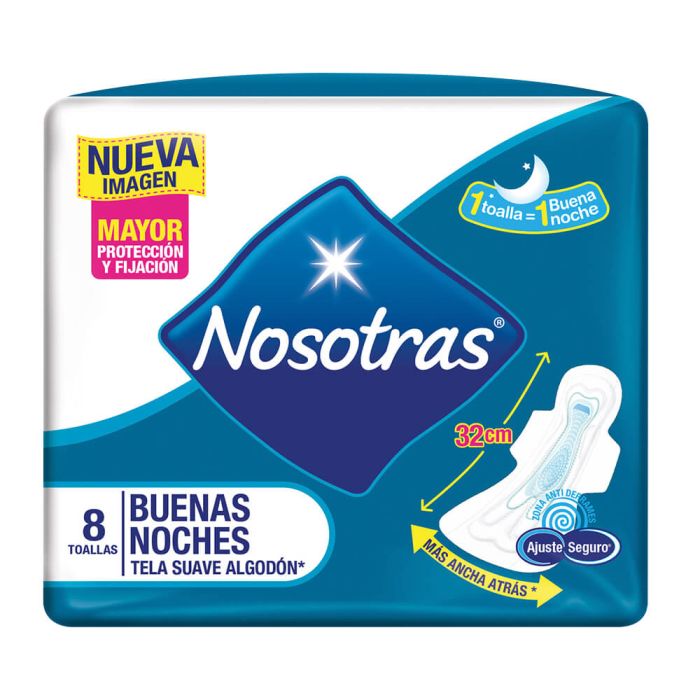 TOALLA HIGIENICA BUENAS NOCHES 8UN NOSOTRAS