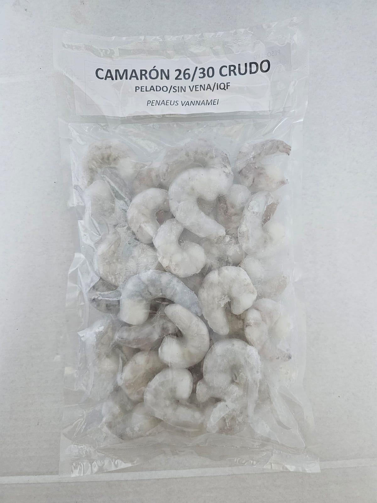 (IC-51) CAMARONES PELADOS CRUDOS DESVENADOS 26/30 CONGELADO IQF ASIATICO BOLSA 1KG