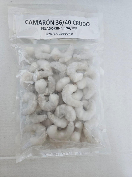 (IC-50) CAMARONES PELADOS CRUDOS DESVENADOS 36/40 CONGELADO IQF ASIATICO BOLSA 1KG