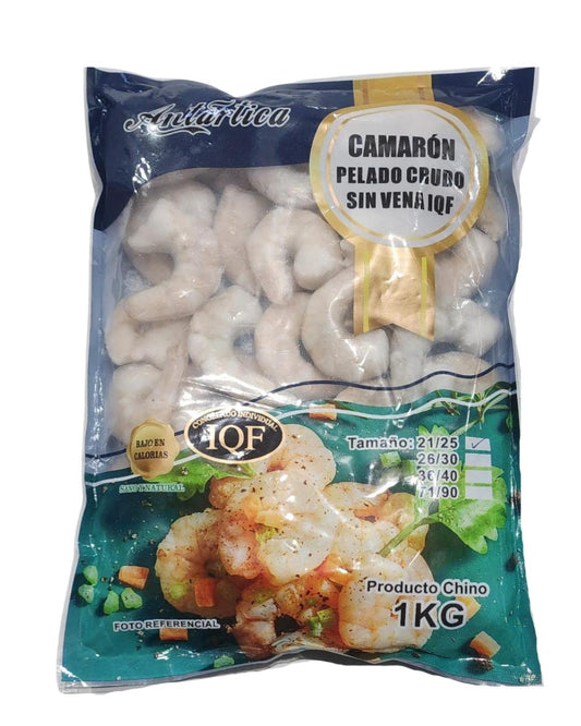 CAMARONES CRUDOS PELADOS DESVENADOS 21/25 CONGELADO IQF MASTER SEAFOOD
