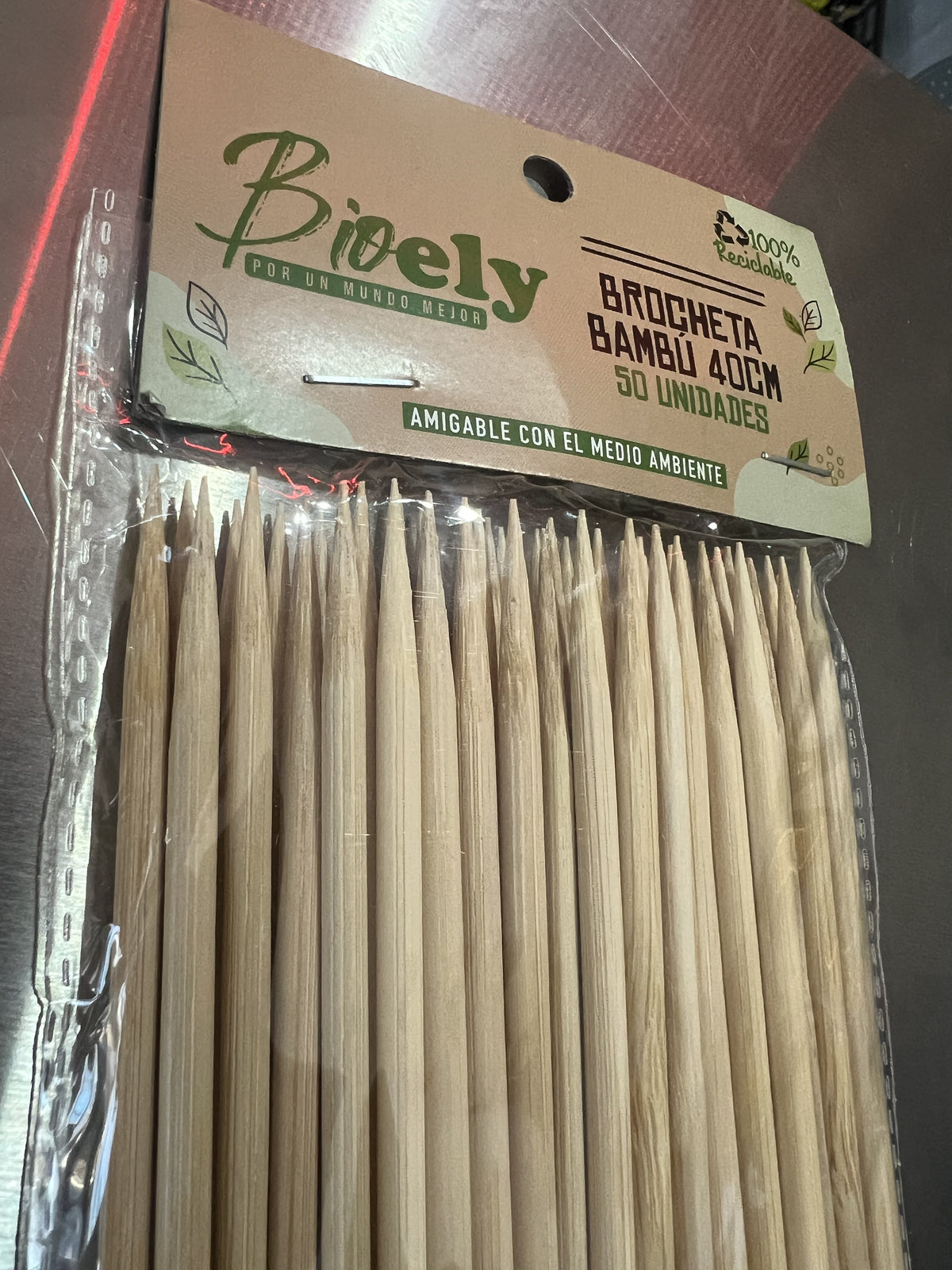 Brocheta bambu 40cm