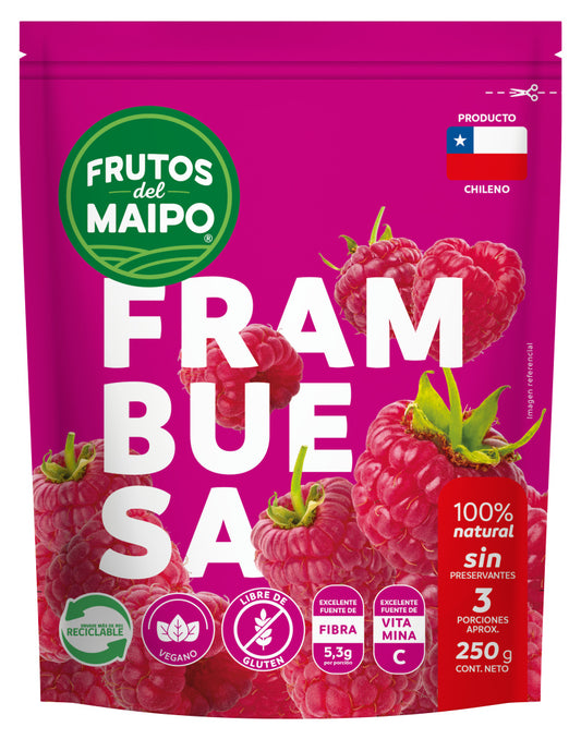 Frutos del maipo Frambuesa entera congeladas 250 grs