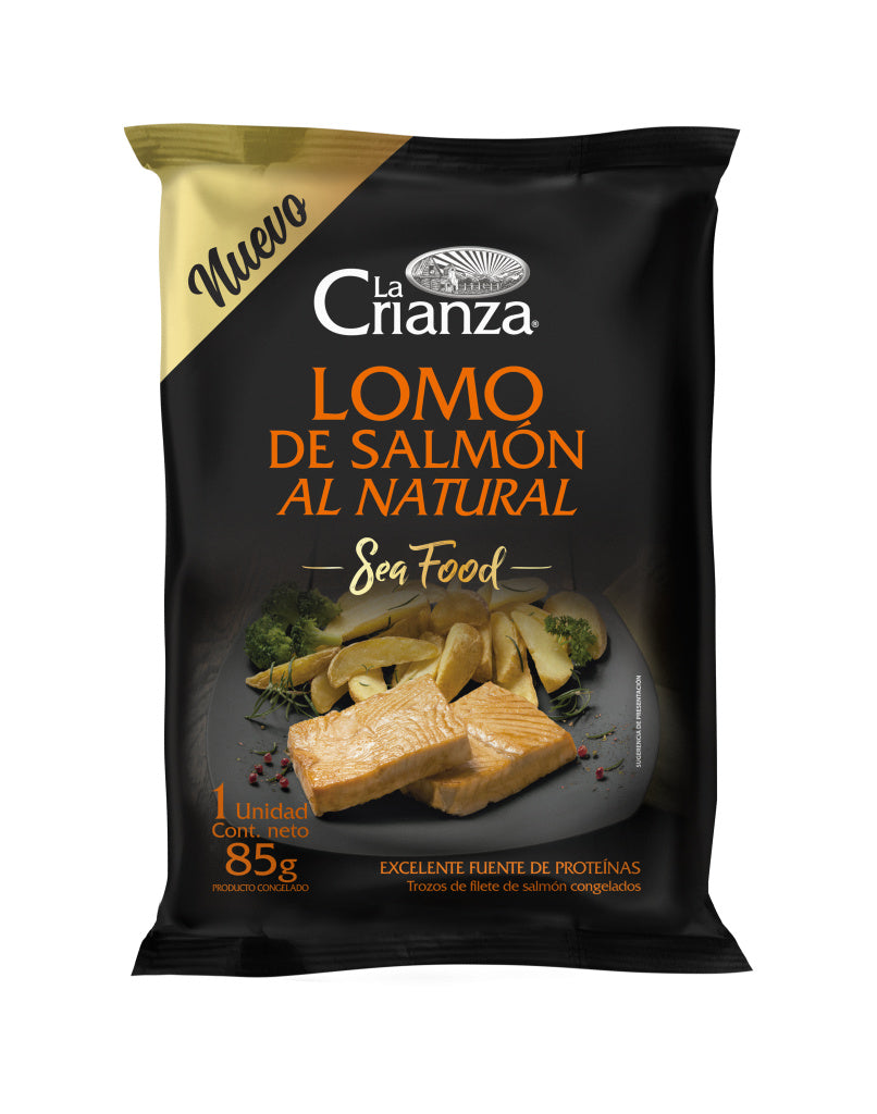 Lomo salmon al natural La Crianza 85G