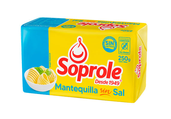 Mantequilla soprole sin sal 250grs