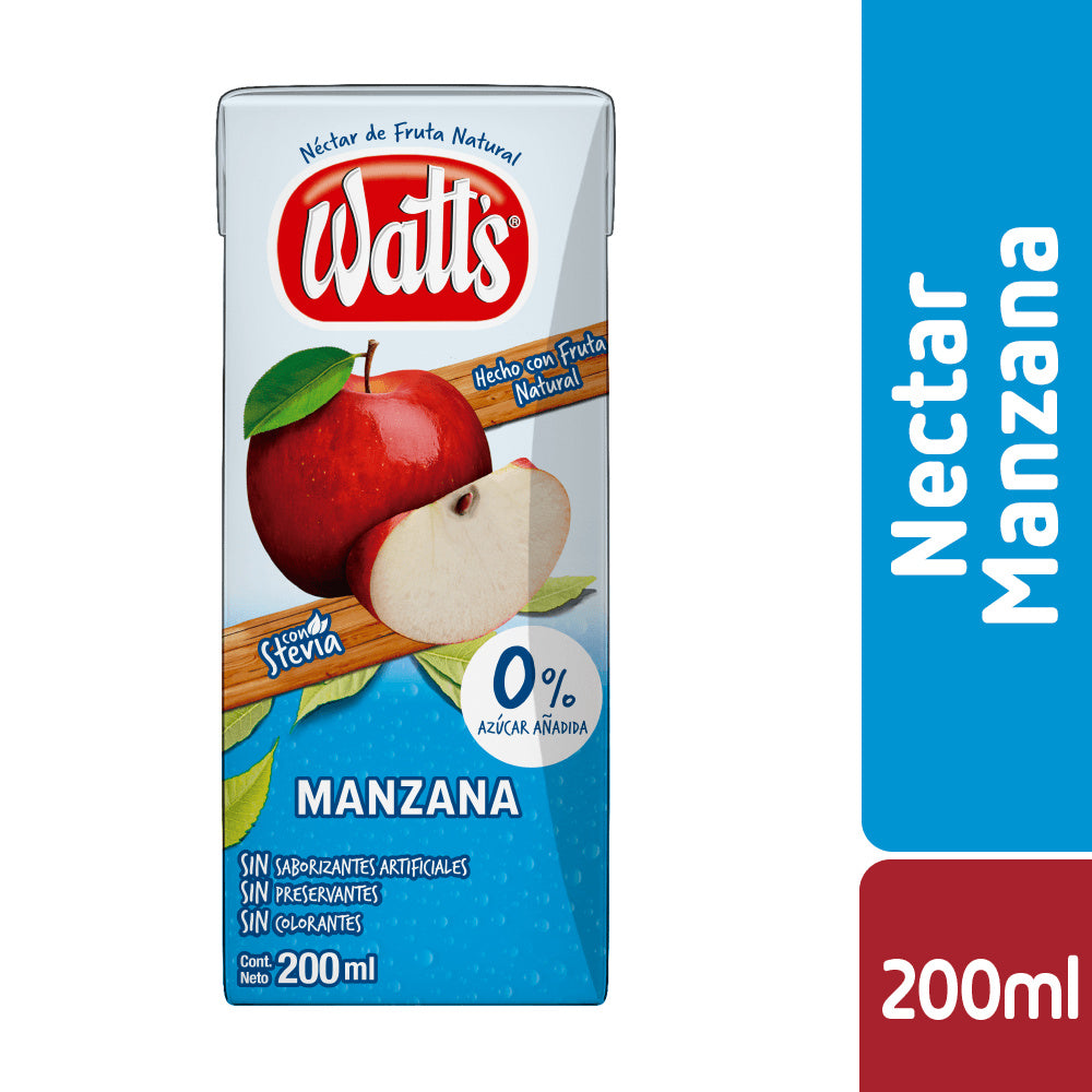 Nectar Watts manzana zero caja 200 ml