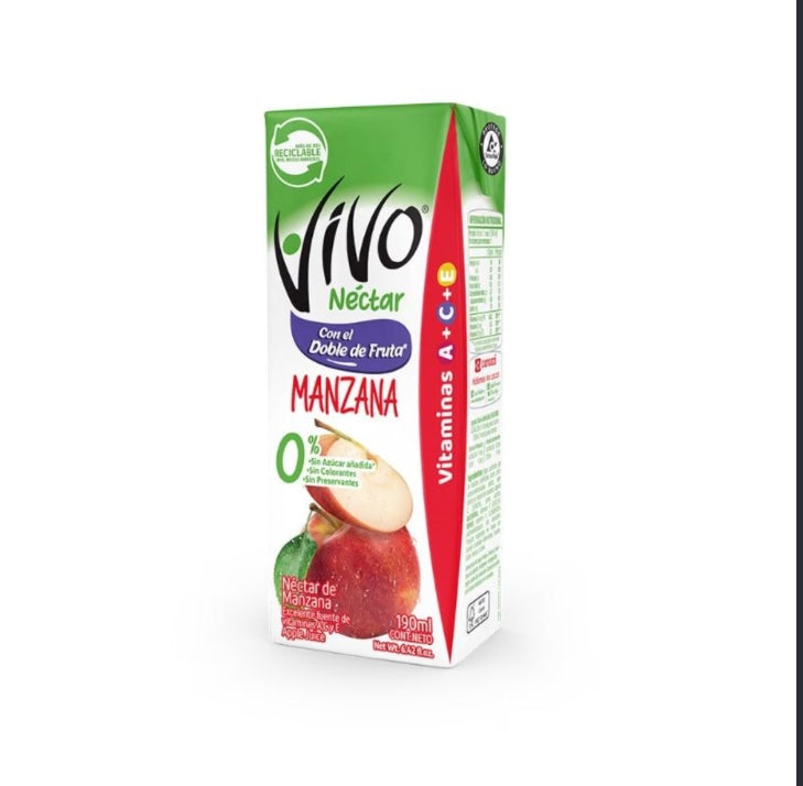 Nectar vivo Manzana caja 190 ml