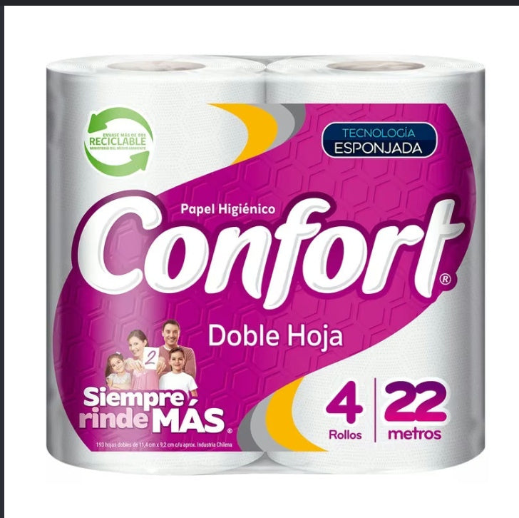 PAPEL HIGIENICO 22MT 4UN CONFORT