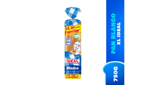 Pan de molde blanco XL Ideal 750 g