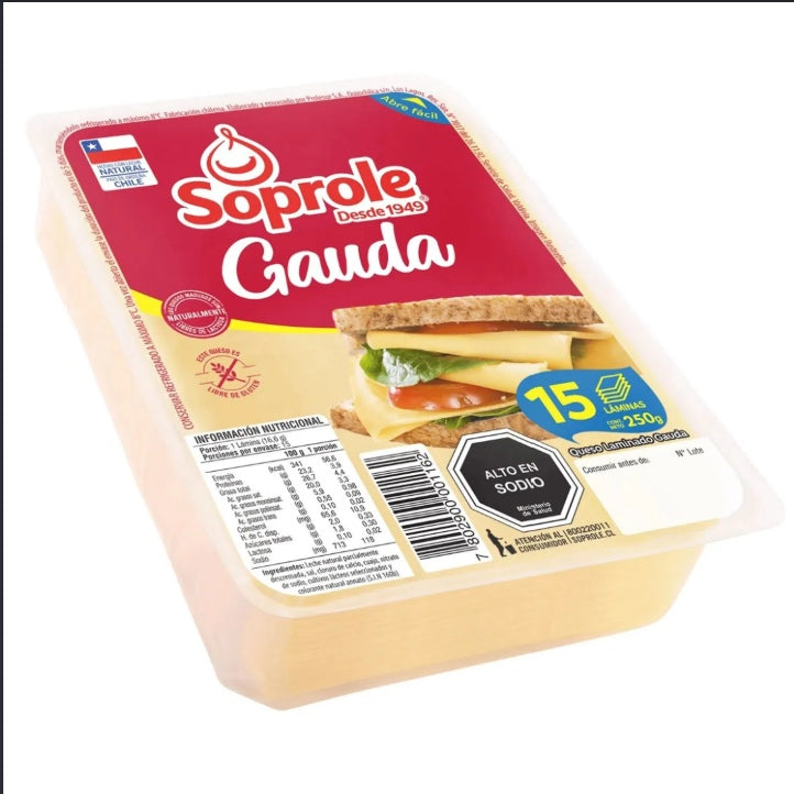 Queso gouda Soprole 250 grs