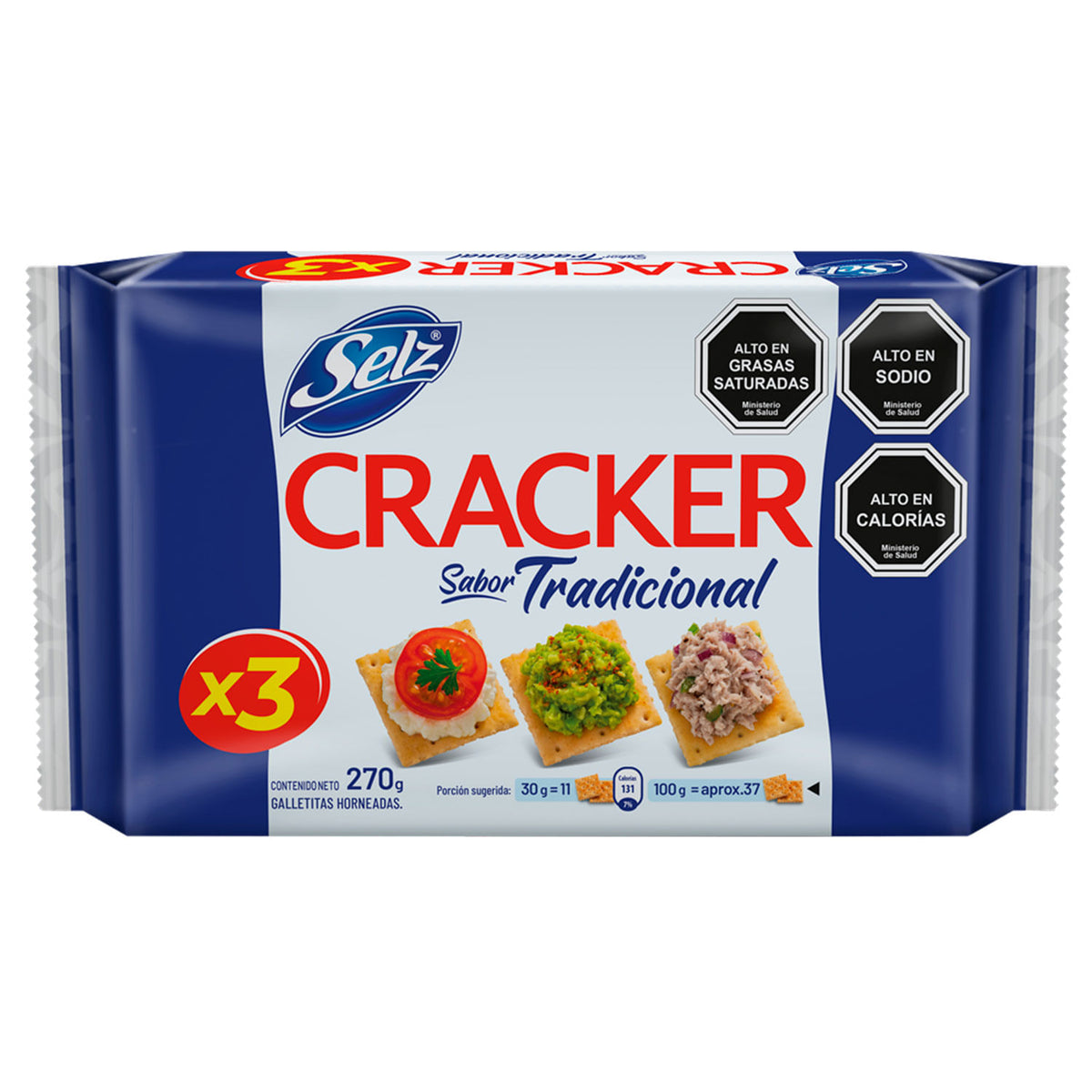 Crackelet tradicional 270 grs pack de 3